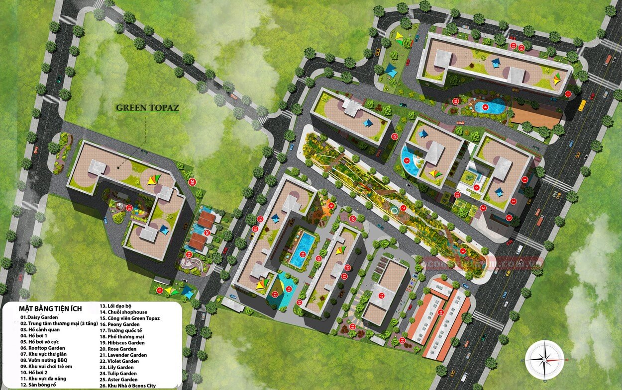 mặt bằng tổng thể dự án Bcons City